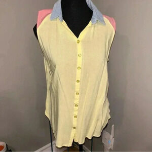 Milady's Button Down  Tank